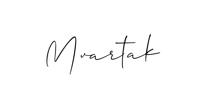 How to make Mvartak name signature. Use Allison_Script style for creating short signs online. This is the latest handwritten sign. Mvartak signature style 2 images and pictures png