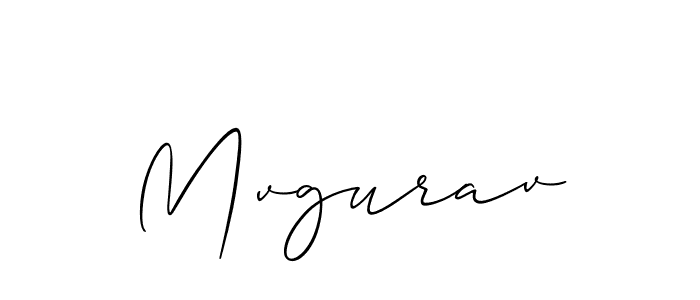 Make a beautiful signature design for name Mvgurav. With this signature (Allison_Script) style, you can create a handwritten signature for free. Mvgurav signature style 2 images and pictures png