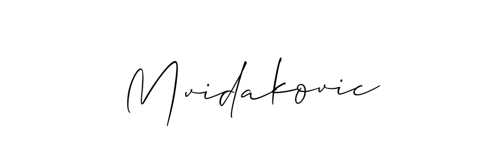 How to Draw Mvidakovic signature style? Allison_Script is a latest design signature styles for name Mvidakovic. Mvidakovic signature style 2 images and pictures png