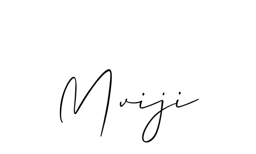 Design your own signature with our free online signature maker. With this signature software, you can create a handwritten (Allison_Script) signature for name Mviji. Mviji signature style 2 images and pictures png