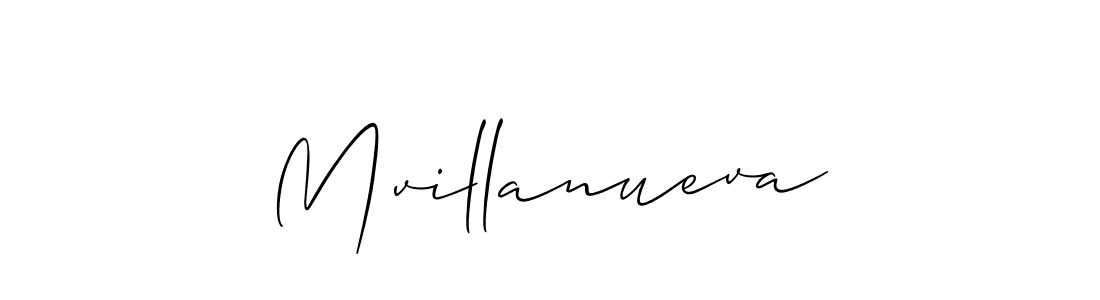 Use a signature maker to create a handwritten signature online. With this signature software, you can design (Allison_Script) your own signature for name Mvillanueva. Mvillanueva signature style 2 images and pictures png