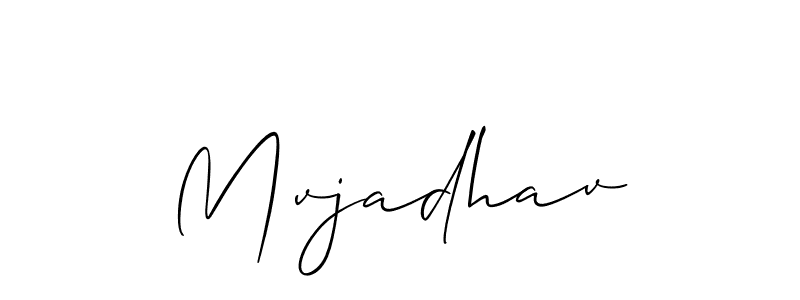 Make a beautiful signature design for name Mvjadhav. With this signature (Allison_Script) style, you can create a handwritten signature for free. Mvjadhav signature style 2 images and pictures png