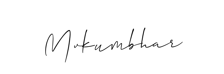 The best way (Allison_Script) to make a short signature is to pick only two or three words in your name. The name Mvkumbhar include a total of six letters. For converting this name. Mvkumbhar signature style 2 images and pictures png