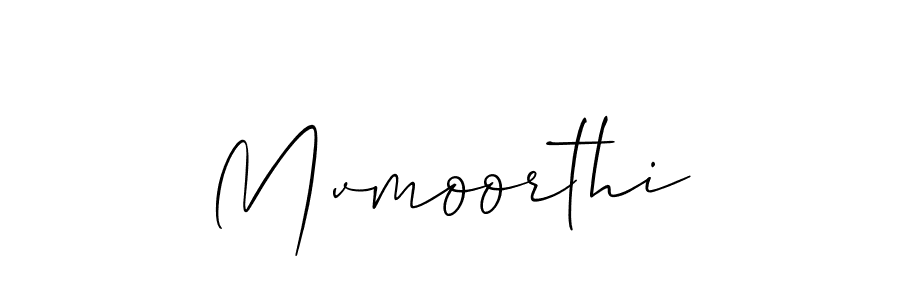 How to make Mvmoorthi name signature. Use Allison_Script style for creating short signs online. This is the latest handwritten sign. Mvmoorthi signature style 2 images and pictures png