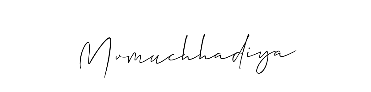 Make a short Mvmuchhadiya signature style. Manage your documents anywhere anytime using Allison_Script. Create and add eSignatures, submit forms, share and send files easily. Mvmuchhadiya signature style 2 images and pictures png