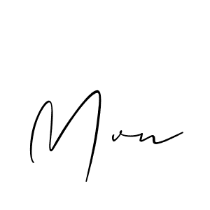 Create a beautiful signature design for name Mvn. With this signature (Allison_Script) fonts, you can make a handwritten signature for free. Mvn signature style 2 images and pictures png