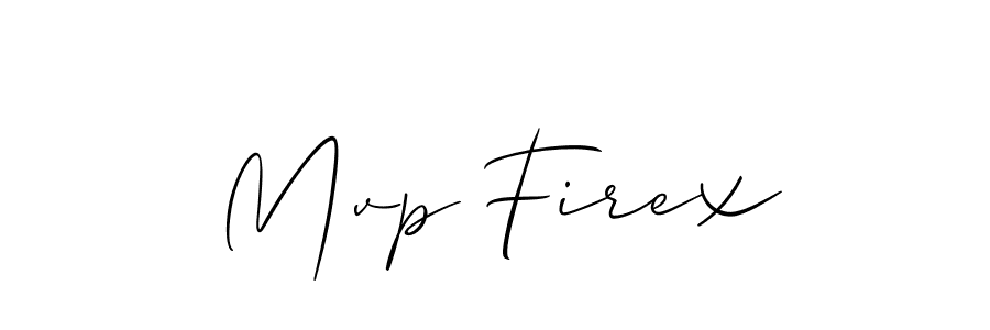 How to make Mvp Firex name signature. Use Allison_Script style for creating short signs online. This is the latest handwritten sign. Mvp Firex signature style 2 images and pictures png
