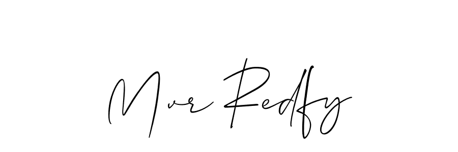 Create a beautiful signature design for name Mvr Redfy. With this signature (Allison_Script) fonts, you can make a handwritten signature for free. Mvr Redfy signature style 2 images and pictures png