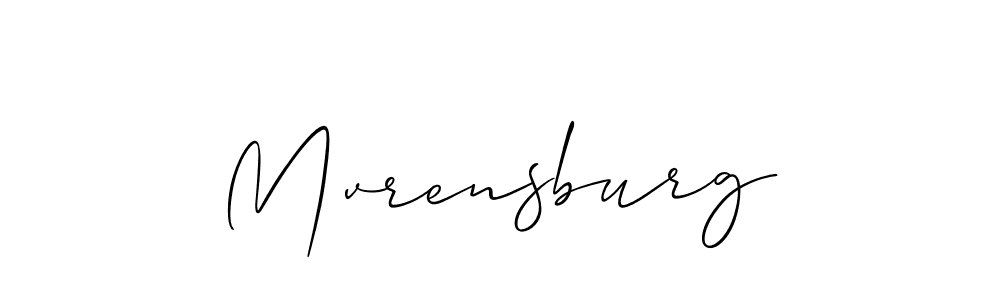 The best way (Allison_Script) to make a short signature is to pick only two or three words in your name. The name Mvrensburg include a total of six letters. For converting this name. Mvrensburg signature style 2 images and pictures png