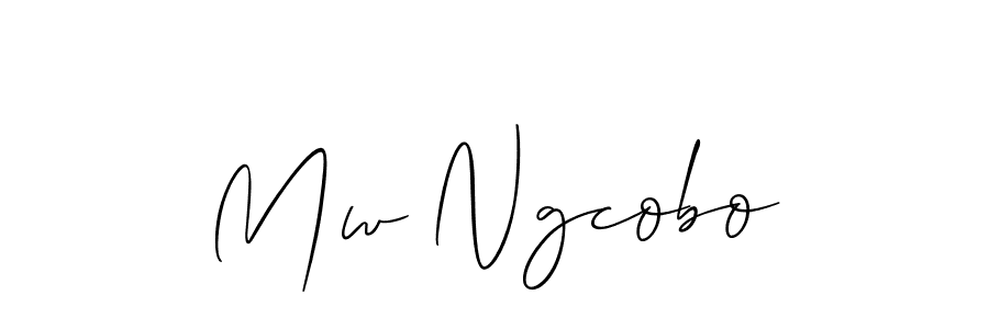 Design your own signature with our free online signature maker. With this signature software, you can create a handwritten (Allison_Script) signature for name Mw Ngcobo. Mw Ngcobo signature style 2 images and pictures png