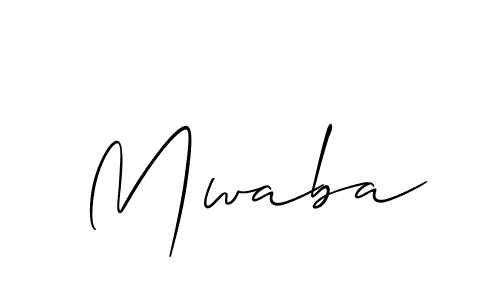 Allison_Script is a professional signature style that is perfect for those who want to add a touch of class to their signature. It is also a great choice for those who want to make their signature more unique. Get Mwaba name to fancy signature for free. Mwaba signature style 2 images and pictures png