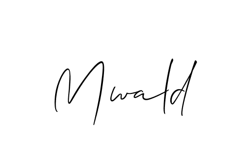Use a signature maker to create a handwritten signature online. With this signature software, you can design (Allison_Script) your own signature for name Mwald. Mwald signature style 2 images and pictures png