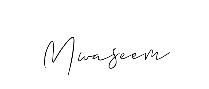You should practise on your own different ways (Allison_Script) to write your name (Mwaseem) in signature. don't let someone else do it for you. Mwaseem signature style 2 images and pictures png