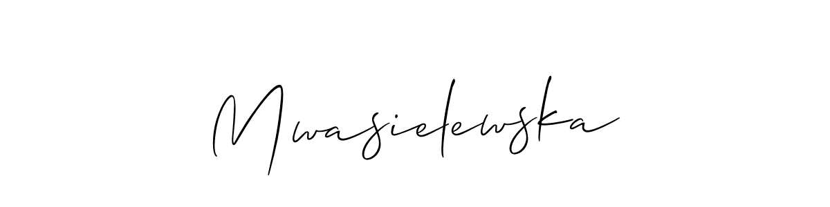 Once you've used our free online signature maker to create your best signature Allison_Script style, it's time to enjoy all of the benefits that Mwasielewska name signing documents. Mwasielewska signature style 2 images and pictures png