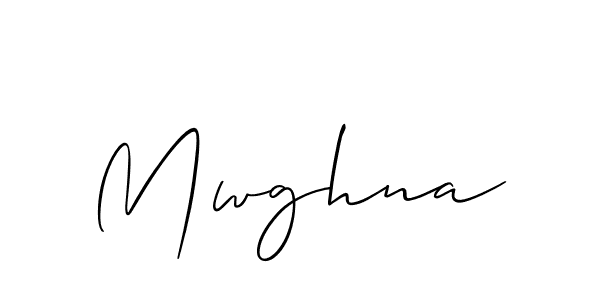 Allison_Script is a professional signature style that is perfect for those who want to add a touch of class to their signature. It is also a great choice for those who want to make their signature more unique. Get Mwghna name to fancy signature for free. Mwghna signature style 2 images and pictures png