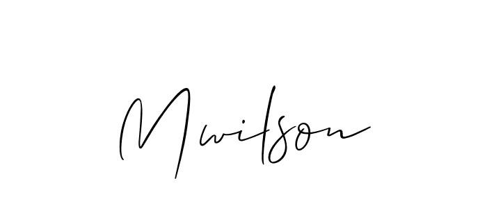 How to make Mwilson name signature. Use Allison_Script style for creating short signs online. This is the latest handwritten sign. Mwilson signature style 2 images and pictures png