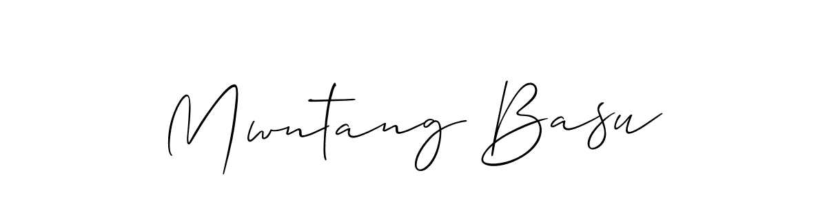 Create a beautiful signature design for name Mwntang Basu. With this signature (Allison_Script) fonts, you can make a handwritten signature for free. Mwntang Basu signature style 2 images and pictures png