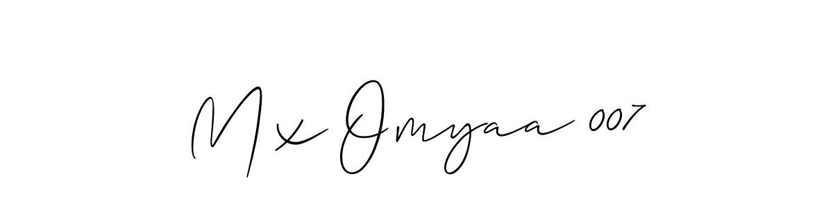 Also You can easily find your signature by using the search form. We will create Mx Omyaa 007 name handwritten signature images for you free of cost using Allison_Script sign style. Mx Omyaa 007 signature style 2 images and pictures png