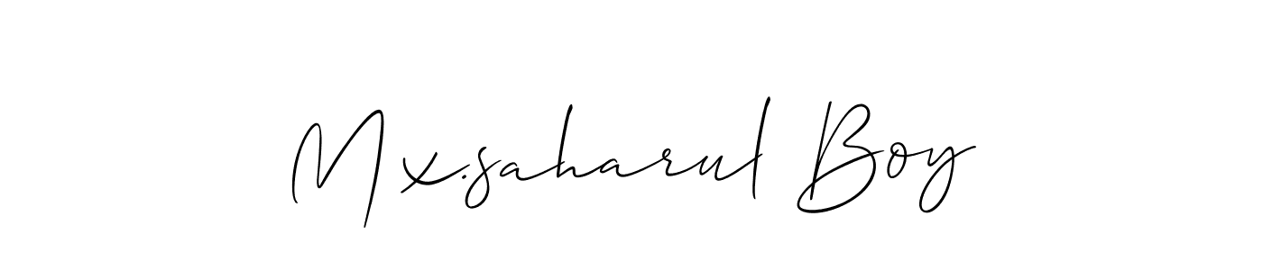 Make a beautiful signature design for name Mx.saharul Boy. With this signature (Allison_Script) style, you can create a handwritten signature for free. Mx.saharul Boy signature style 2 images and pictures png