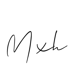 Design your own signature with our free online signature maker. With this signature software, you can create a handwritten (Allison_Script) signature for name Mxh. Mxh signature style 2 images and pictures png