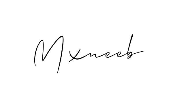 Design your own signature with our free online signature maker. With this signature software, you can create a handwritten (Allison_Script) signature for name Mxneeb. Mxneeb signature style 2 images and pictures png