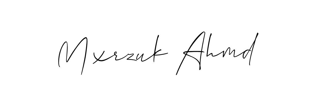 This is the best signature style for the Mxrzuk Ahmd name. Also you like these signature font (Allison_Script). Mix name signature. Mxrzuk Ahmd signature style 2 images and pictures png