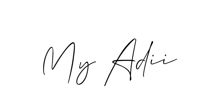 Best and Professional Signature Style for My Adii. Allison_Script Best Signature Style Collection. My Adii signature style 2 images and pictures png