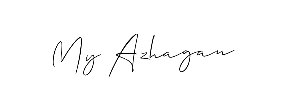 Make a short My Azhagan signature style. Manage your documents anywhere anytime using Allison_Script. Create and add eSignatures, submit forms, share and send files easily. My Azhagan signature style 2 images and pictures png