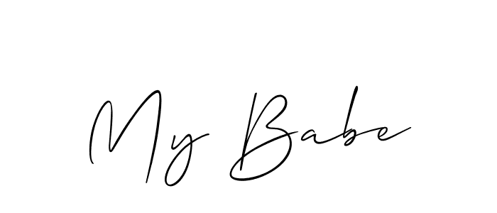 How to make My Babe name signature. Use Allison_Script style for creating short signs online. This is the latest handwritten sign. My Babe signature style 2 images and pictures png