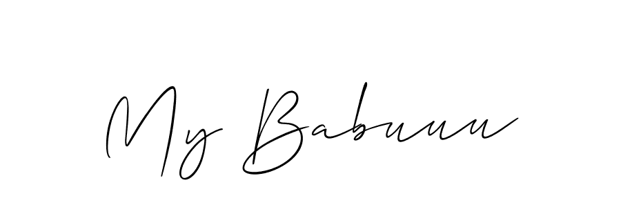 Also we have My Babuuu name is the best signature style. Create professional handwritten signature collection using Allison_Script autograph style. My Babuuu signature style 2 images and pictures png