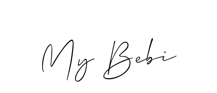 This is the best signature style for the My Bebi name. Also you like these signature font (Allison_Script). Mix name signature. My Bebi signature style 2 images and pictures png