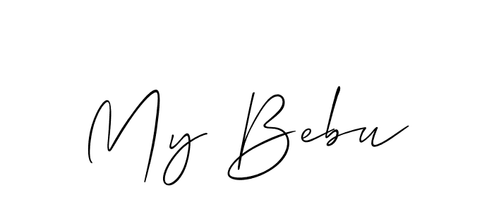 You should practise on your own different ways (Allison_Script) to write your name (My Bebu) in signature. don't let someone else do it for you. My Bebu signature style 2 images and pictures png