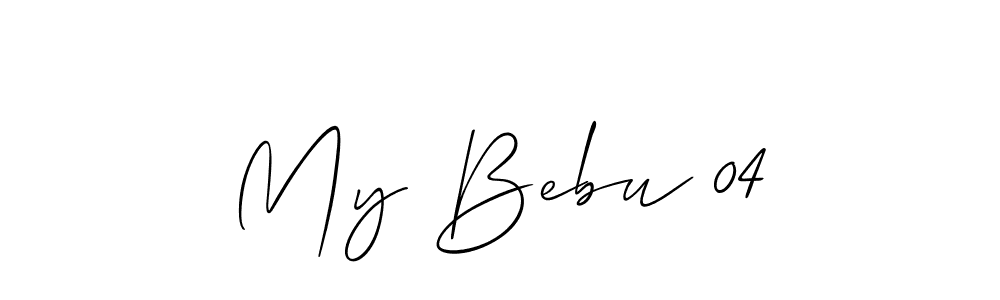 This is the best signature style for the My Bebu 04 name. Also you like these signature font (Allison_Script). Mix name signature. My Bebu 04 signature style 2 images and pictures png