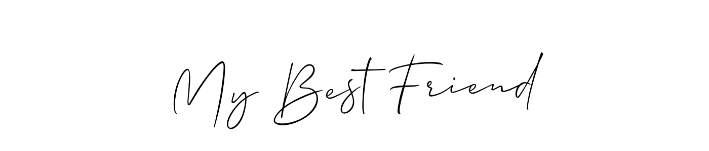 Allison_Script is a professional signature style that is perfect for those who want to add a touch of class to their signature. It is also a great choice for those who want to make their signature more unique. Get My Best Friend name to fancy signature for free. My Best Friend signature style 2 images and pictures png