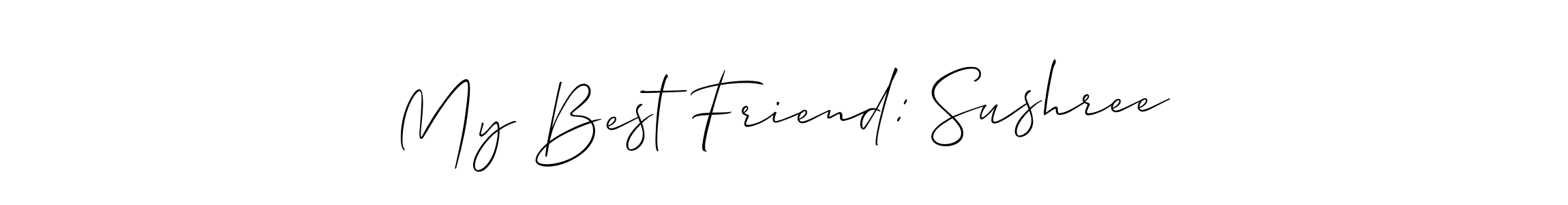 This is the best signature style for the My Best Friend: Sushree name. Also you like these signature font (Allison_Script). Mix name signature. My Best Friend: Sushree signature style 2 images and pictures png