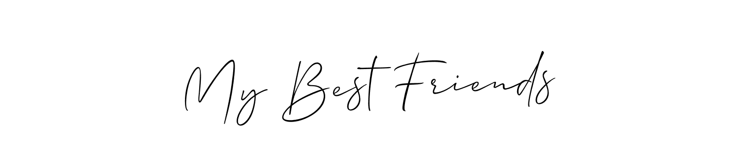 Create a beautiful signature design for name My Best Friends. With this signature (Allison_Script) fonts, you can make a handwritten signature for free. My Best Friends signature style 2 images and pictures png