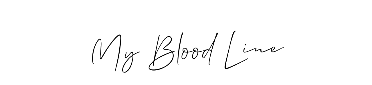 Create a beautiful signature design for name My Blood Line. With this signature (Allison_Script) fonts, you can make a handwritten signature for free. My Blood Line signature style 2 images and pictures png