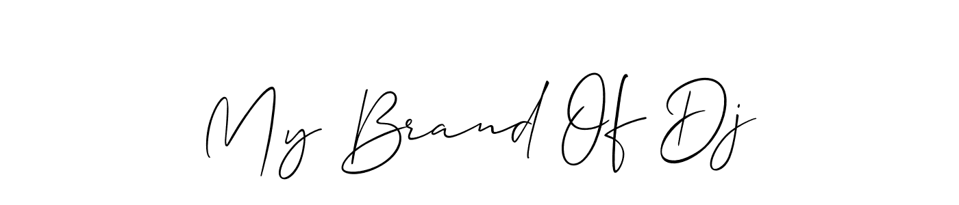 Allison_Script is a professional signature style that is perfect for those who want to add a touch of class to their signature. It is also a great choice for those who want to make their signature more unique. Get My Brand Of Dj name to fancy signature for free. My Brand Of Dj signature style 2 images and pictures png