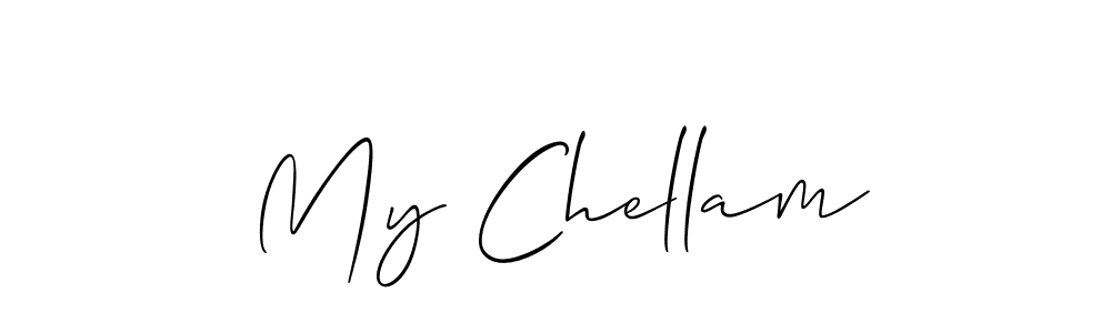How to make My Chellam name signature. Use Allison_Script style for creating short signs online. This is the latest handwritten sign. My Chellam signature style 2 images and pictures png