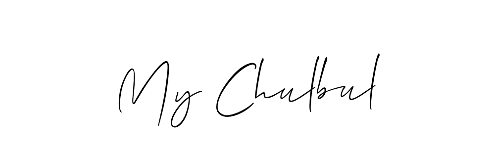 Also You can easily find your signature by using the search form. We will create My Chulbul name handwritten signature images for you free of cost using Allison_Script sign style. My Chulbul signature style 2 images and pictures png