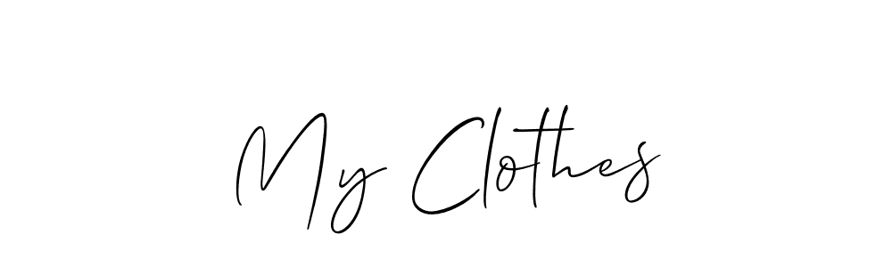 How to make My Clothes signature? Allison_Script is a professional autograph style. Create handwritten signature for My Clothes name. My Clothes signature style 2 images and pictures png