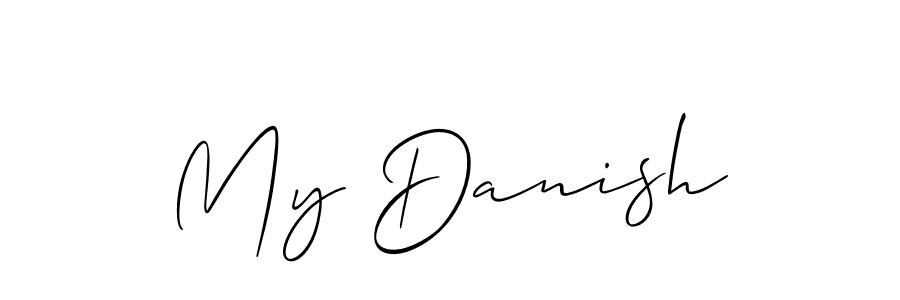 It looks lik you need a new signature style for name My Danish. Design unique handwritten (Allison_Script) signature with our free signature maker in just a few clicks. My Danish signature style 2 images and pictures png