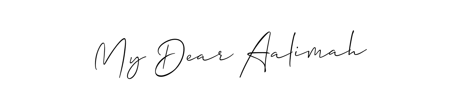 See photos of My Dear Aalimah official signature by Spectra . Check more albums & portfolios. Read reviews & check more about Allison_Script font. My Dear Aalimah signature style 2 images and pictures png
