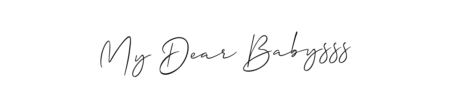 Use a signature maker to create a handwritten signature online. With this signature software, you can design (Allison_Script) your own signature for name My Dear Babysss. My Dear Babysss signature style 2 images and pictures png