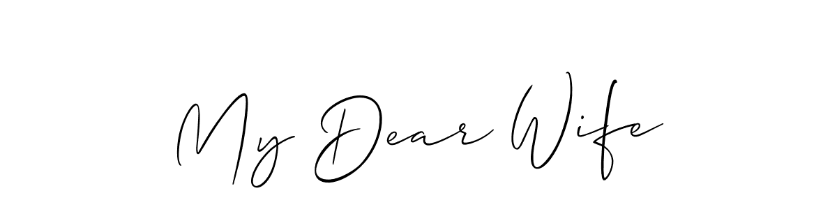 How to Draw My Dear Wife signature style? Allison_Script is a latest design signature styles for name My Dear Wife. My Dear Wife signature style 2 images and pictures png