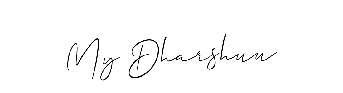 The best way (Allison_Script) to make a short signature is to pick only two or three words in your name. The name My Dharshuu include a total of six letters. For converting this name. My Dharshuu signature style 2 images and pictures png
