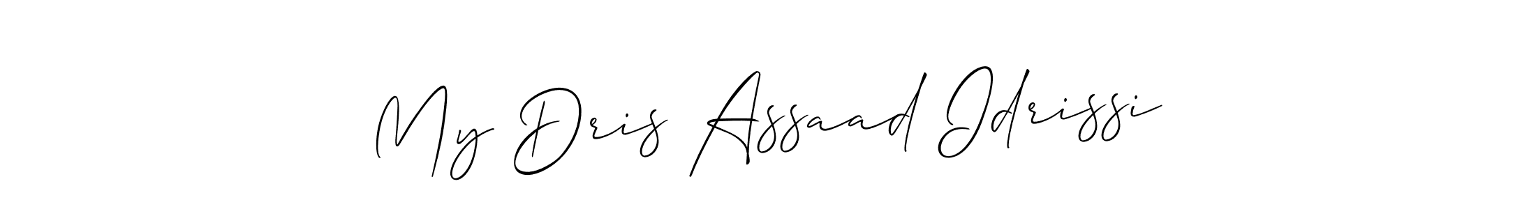 Make a beautiful signature design for name My Dris Assaad Idrissi. With this signature (Allison_Script) style, you can create a handwritten signature for free. My Dris Assaad Idrissi signature style 2 images and pictures png