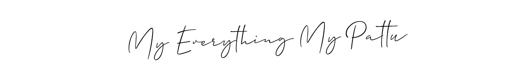 Use a signature maker to create a handwritten signature online. With this signature software, you can design (Allison_Script) your own signature for name My Everything My Pattu. My Everything My Pattu signature style 2 images and pictures png