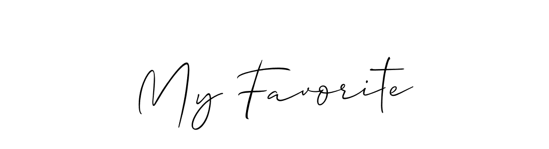 How to make My Favorite signature? Allison_Script is a professional autograph style. Create handwritten signature for My Favorite name. My Favorite signature style 2 images and pictures png