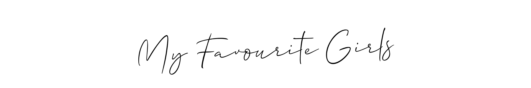 Create a beautiful signature design for name My Favourite Girls. With this signature (Allison_Script) fonts, you can make a handwritten signature for free. My Favourite Girls signature style 2 images and pictures png